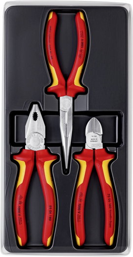 VDE fogó készlet, 3 részes, Knipex 00 20 12