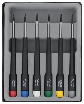 T profilú Torx csavarhúzó készlet, 6 részes, pengehossz 40 mm, T4-T9, Donau 280-67