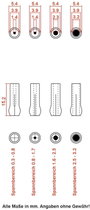 4 befogótokmány minden Drill fúrógéphez, befogási tartomány: 0,3 - 3,2 mm, Donau 1508 2. bélyegkép