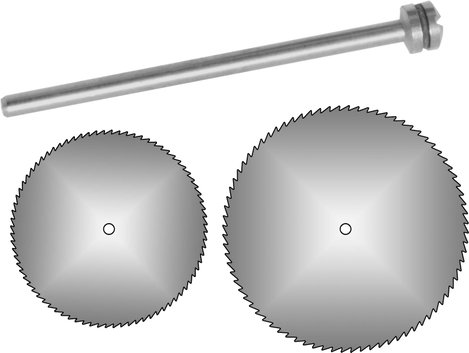 2 db körfűrészlap felfogó tengellyel, Ø 12 + 19 mm, Donau 1640