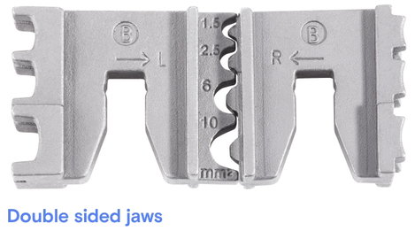 Racsnis krimpelő fogó sarukhoz, érintkezőkhöz Toolcraft 818644 2-IN-1 3. kép