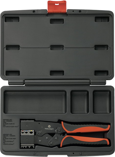 Racsnis krimpelő fogó sarukhoz, érintkezőkhöz Toolcraft 818644 2-IN-1 4. kép