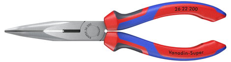 Fél-kerek csőrű fogó vágóéllel (gólyacsőr fogó), 200 mm, 197 g, Knipex 26 22 200 3. kép