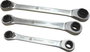 Racsnis csillag villáskulcs készlet, 8-19 mm, 4 in 1, 3 részes króm-vanádium TOOLCRAFT 4. bélyegkép