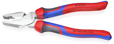 Erő kombinált fogó, 225 mm, vágási érték kemény: Ø 3 mm, zongorahuzal: Ø 2,5 mm, max. 25 mm², Knipex 2. kép
