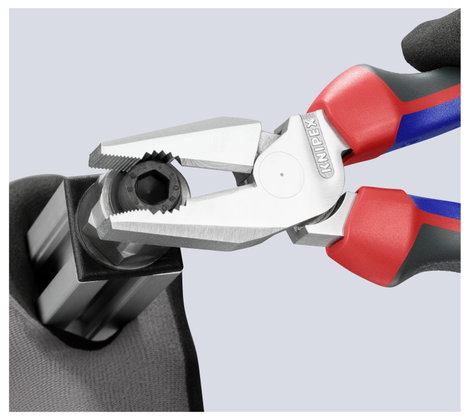 Erő kombinált fogó, 225 mm, vágási érték kemény: Ø 3 mm, zongorahuzal: Ø 2,5 mm, max. 25 mm², Knipex 5. kép