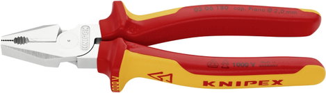 Erő kombinált fogó, 180 mm, vágási érték kemény: Ø 2,5 mm, zongorahuzal: Ø 2 mm, max. 16 mm², Knipex 5. kép