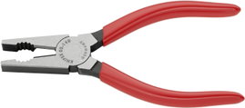 Kombinált fogó, 140 mm, vágási érték: (közepes/kemény) Ø 2,8/1,8 mm, max. 10 mm², Knipex 03 01 140