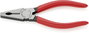 Kombinált fogó, 140 mm, vágási érték: (közepes/kemény) Ø 2,8/1,8 mm, max. 10 mm², Knipex 03 01 140 2. bélyegkép