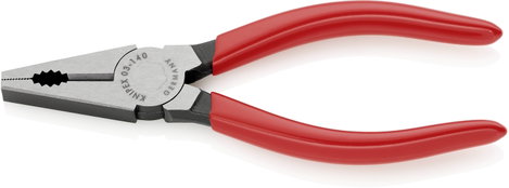 Kombinált fogó, 140 mm, vágási érték: (közepes/kemény) Ø 2,8/1,8 mm, max. 10 mm², Knipex 03 01 140 2. kép