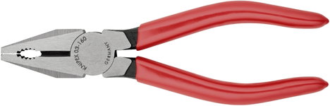 Kombinált fogó, 160 mm, vágási érték: (közepes/kemény) Ø 3,1/2 mm, max. 16 mm², Knipex 03 01 160 2. kép
