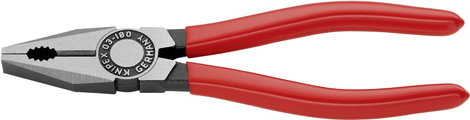Kombinált fogó, 180 mm, vágási érték: (közepes/kemény) Ø 3,4/2,2 mm, max. 16 mm², Knipex 03 01 180 2. kép