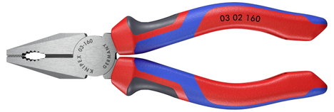 Kombinált fogó, 160 mm, vágási érték: (közepes/kemény) Ø 3,1/2 mm, max. 16 mm², Knipex 03 02 160 3. kép
