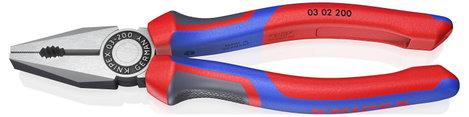 Kombinált fogó, 200 mm, vágási érték: (közepes/kemény) Ø 3,8/2,5 mm, max. 16 mm², Knipex 03 02 200 2. kép