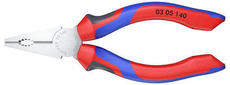 Kombinált fogó, 140 mm, vágási érték: (közepes/kemény) Ø 2,8/1,8 mm, max. 10 mm², Knipex 03 05 140