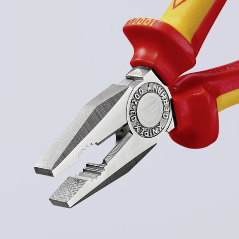 Kombinált fogó, 200 mm, vágási érték: (közepes/kemény) Ø 3,8/2,5 mm, max. 16 mm², Knipex 03 06 200 5. kép