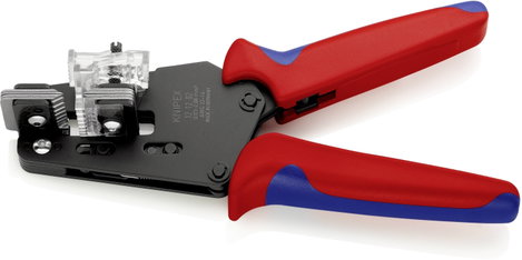 Precíziós huzalcsupaszító fogó alakkésekkel, 0,03 - 2,08 mm², AWG 32 - 14, Knipex 12 12 02 4. kép