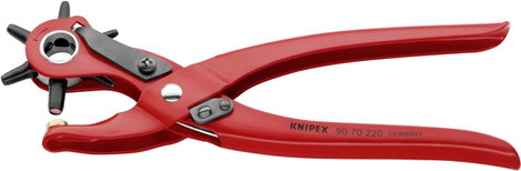 Revolver lyukasztófogó, forgó lyukasztófogó 220 mm, porszórt bevonattal, Knipex 90 70 220 EAN 3. kép