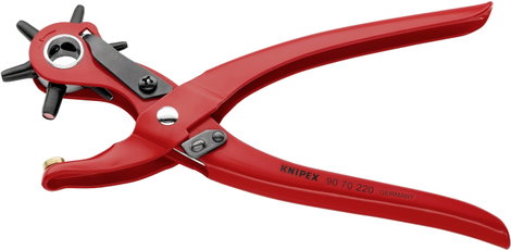 Revolver lyukasztófogó, forgó lyukasztófogó 220 mm, porszórt bevonattal, Knipex 90 70 220 EAN 4. kép