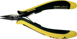 ESD hegyes fogó, különösen karcsú, 130 mm, Bernstein EUROline-Conductive 3-683-15