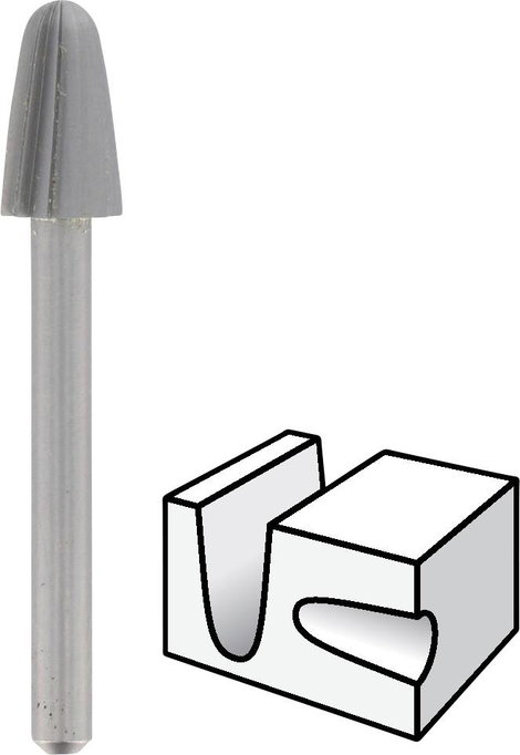 DREMEL kúposmaró lekerekített fejjel 6,4 mm, 26150117JA Dremel 117 2. kép