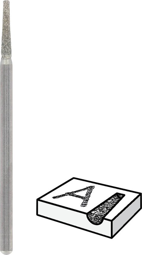 DREMEL Kúpos gyémántcsiszoló szár 2 mm, 26157134JA Dremel 7134 2. kép