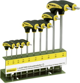 Proxxon Industrial 22 652 L-szárú torxkulcs készlet, 10 részes