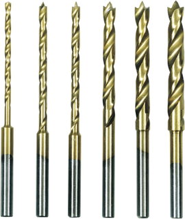 Proxxon Micromot 28 876 HSS Titan spirálfúró készlet központozó heggyel, 6 részes