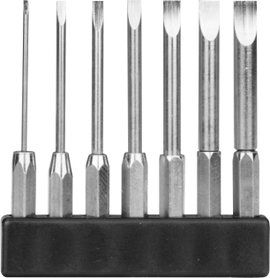7 részes mini bit szortiment, egyenes pengéjű hosszú kivitel, 1-4 mm/45 mm, Donau MBS70