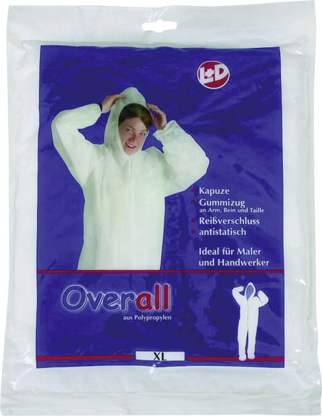 OVERÁL,PP, FEHÉR, 55g/m2, Méret: XL