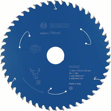 Bosch Accessories Kreissägeblatt Ø 190x30x1,5mm 48 WZ HM Expert for Wood 2608644514 Körfűrészlap 190