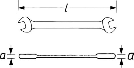 Vigor V1461N-10X11 V1461N-10X11 Kettős csavarkulcs 10 - 11 mm DIN 3110 2. kép