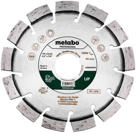 Metabo 628558000 Universal UP Gyémánt bevonatú vágótárcsa Ø 115 mm Furat átmérő 22.23 mm 1 db
