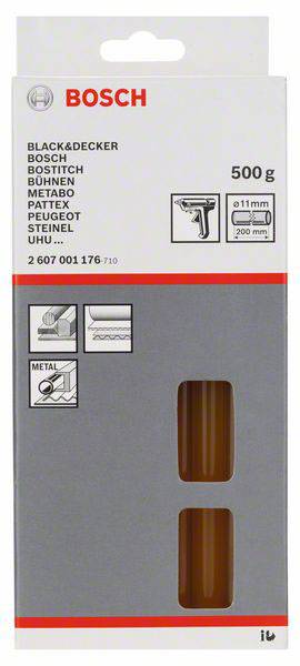 Bosch Accessories 2607001176 Ragasztópisztoly rúd 11 mm 200 mm Sárga 500 g 500 g 2. kép