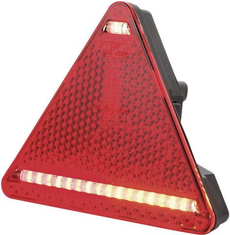 LED-es háromszög alakú utánfutó lámpa, 12/24 V, SecoRüt 95326