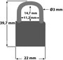 Security Plus V 22-4 mini családi kerékpár lakat szett 2. bélyegkép