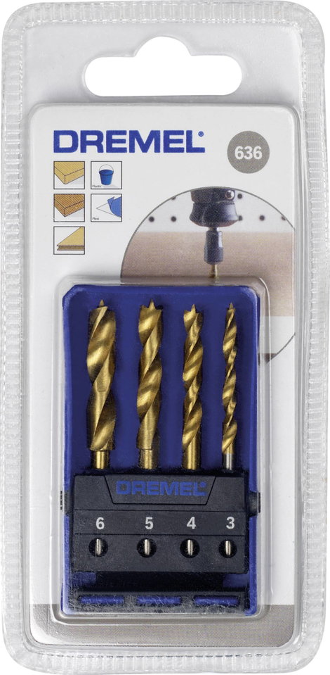DREMEL 636 Fa fúrószárkészlet 4 db, 26150636JA 2. kép