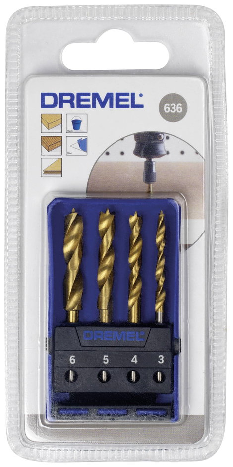 DREMEL 636 Fa fúrószárkészlet 4 db, 26150636JA 3. kép