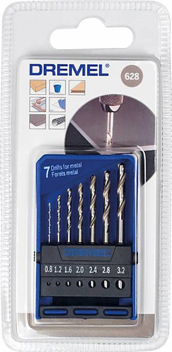 DREMEL 628 HSS spirálfúró készlet 7 részes 2615062832 2. kép