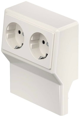 6132246 Elektromos vezetékcsatorna tartozék SL 2GT2050 cws Készülék betét, dugalj Krém-fehér 1 db