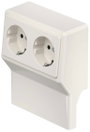 6132246 Elektromos vezetékcsatorna tartozék SL 2GT2050 cws Készülék betét, dugalj Krém-fehér 1 db bélyegkép