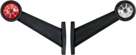 Szélességjelző pótkocsira, rögzítő karral, piros/fehér, 12/24 V, SecoRüt