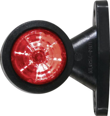 Szélességjelző pótkocsira, rövid rögzítő karral, piros/fehér, 12/24 V, SecoRüt 90328 2. kép