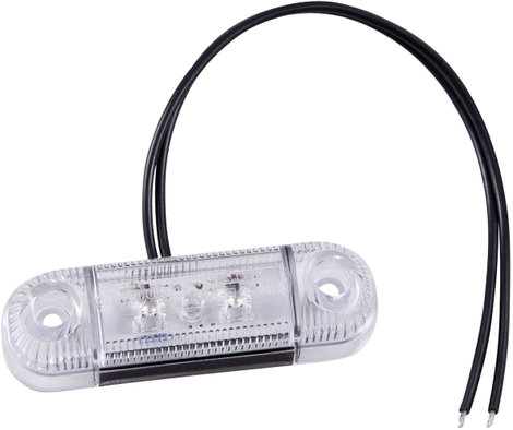 LED-es oldalsó helyzetjelző lámpa, rövid, piros, 12/24 V, SecoRüt 61284