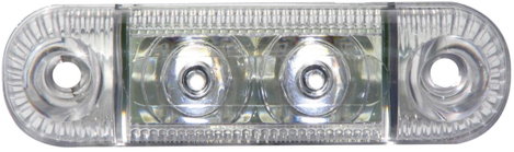 LED-es oldalsó helyzetjelző lámpa, rövid, fehér, 12/24 V, SecoRüt 61282
