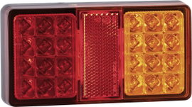LED-es 3 funkciós lámpa (bal/jobb), piros, 12/24 V, SecoRüt 13231