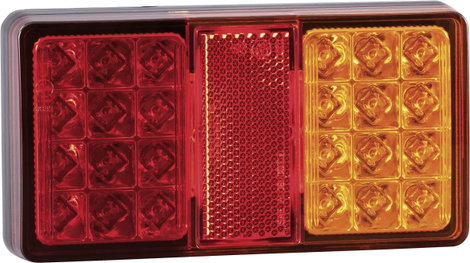 LED-es 3 funkciós lámpa (bal/jobb), piros, 12/24 V, SecoRüt 13231