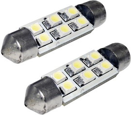 SMD LED-es szoffita izzó 6LED-es fehér 10 mm x 41 mm Eufab