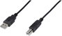 Digitus USB kábel USB 2.0 USB-A dugó, USB-B dugó 1.00 m Fekete Kerek, Kettős árnyékolás AK-300105-01 bélyegkép