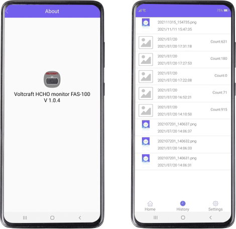 Formaldehid mérő okostelefonhoz, USB-C, Voltcraft FAS-100 6. kép